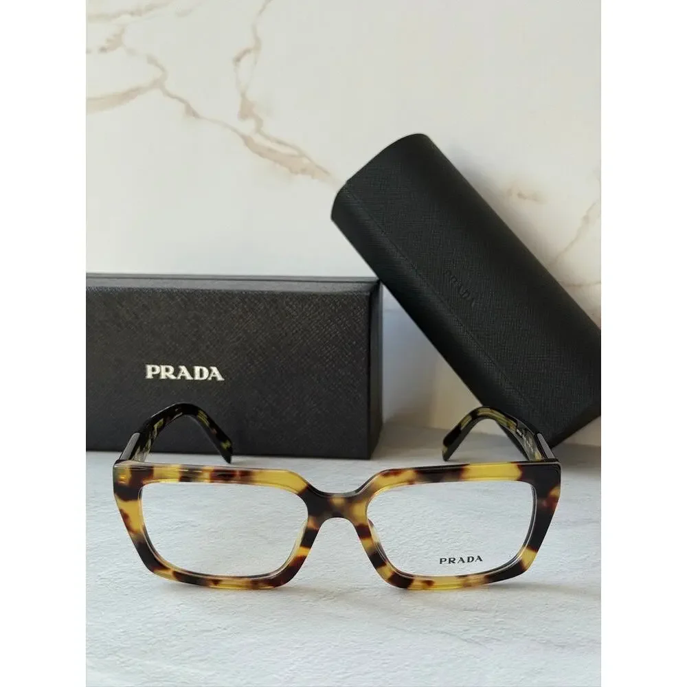 NEW Prada PR D02V Tortoise Brown Rectangular Frames - Picture 4 of 7